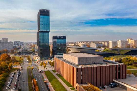 Widok na Strefę Kultury w Katowicach